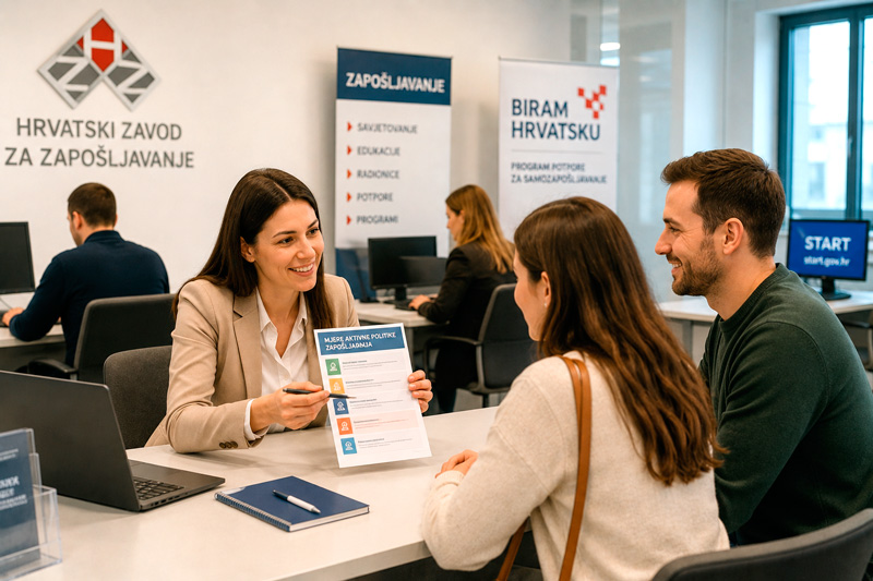 Arbeit und neuer Anfang Beschäftigung, Gewerbe, GmbH, Bank und Wohnen