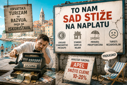 Hrvatska turizam ne razvija, nego ga iskorištava. To nam sad stiže na naplatu 